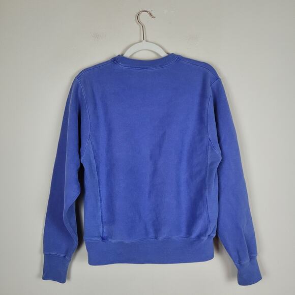 Champion Sweatshirt Mens Small Blue Reverse Weave Spell Out Logo Crewneck S2315 - Picture 2 of 6